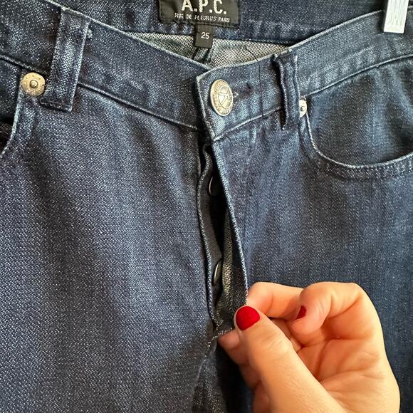 A.P.C. Rue de Fleurus Paris Button Fly Slim Straight Jean 25 - Picture 3 of 9